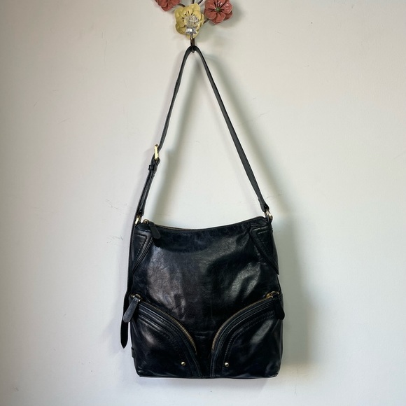 ❤️ SOLD ❤️ Cole Haan Leather Bag Adjustable Shoulder Strap Long Short Black EUC - Picture 2 of 9